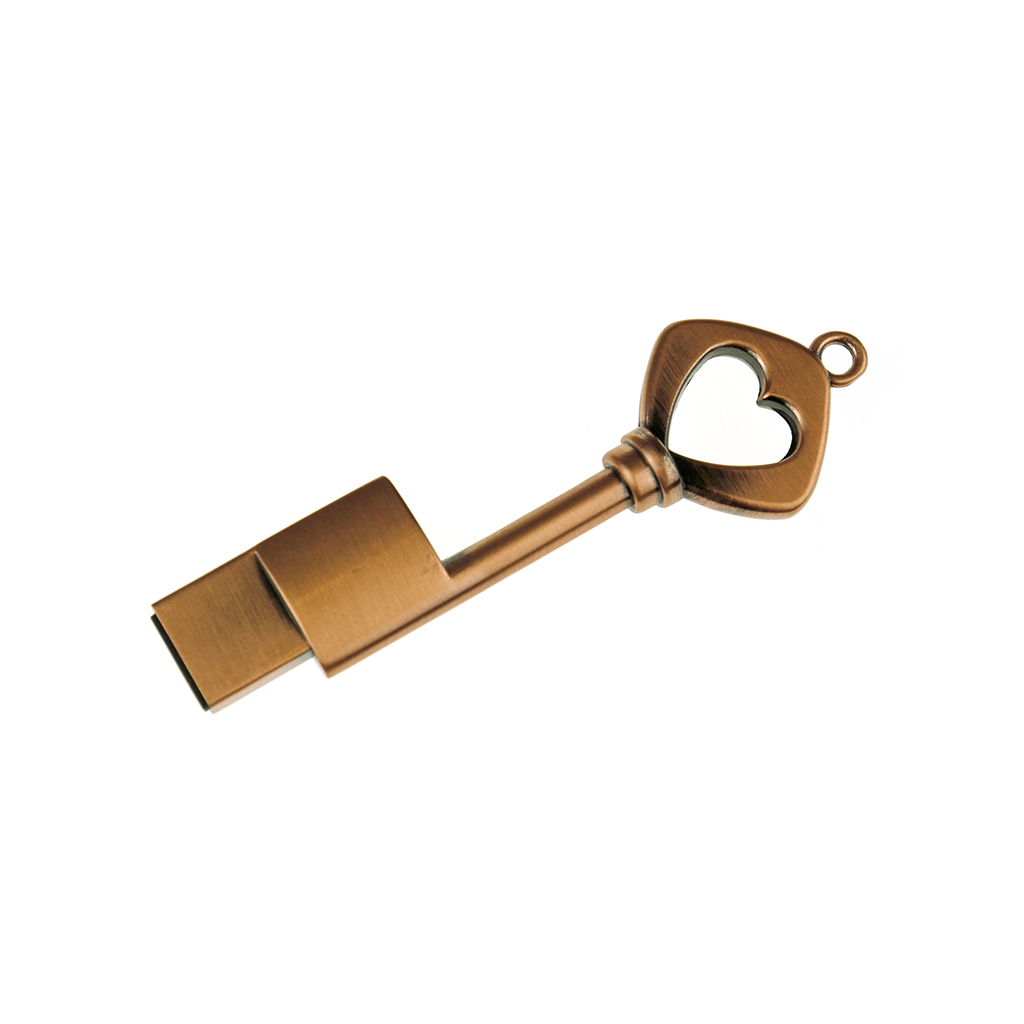 愛心鑰匙金屬隨身碟 USB訂製-