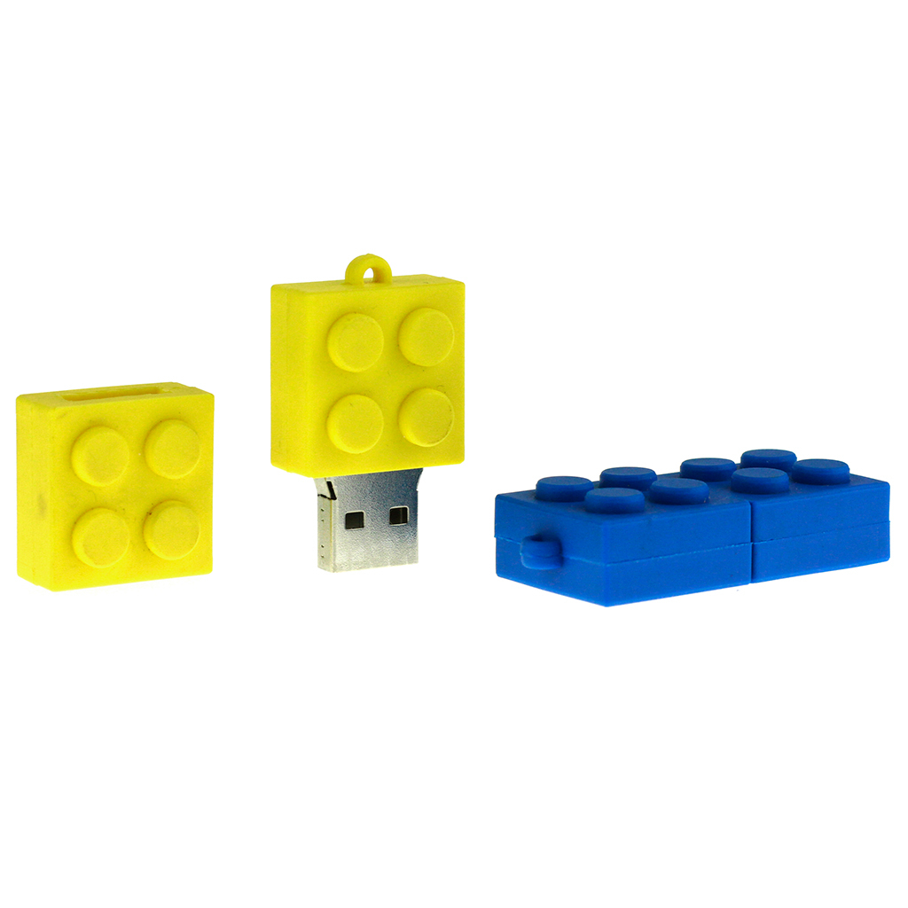 客製化藍色小積木隨身碟-