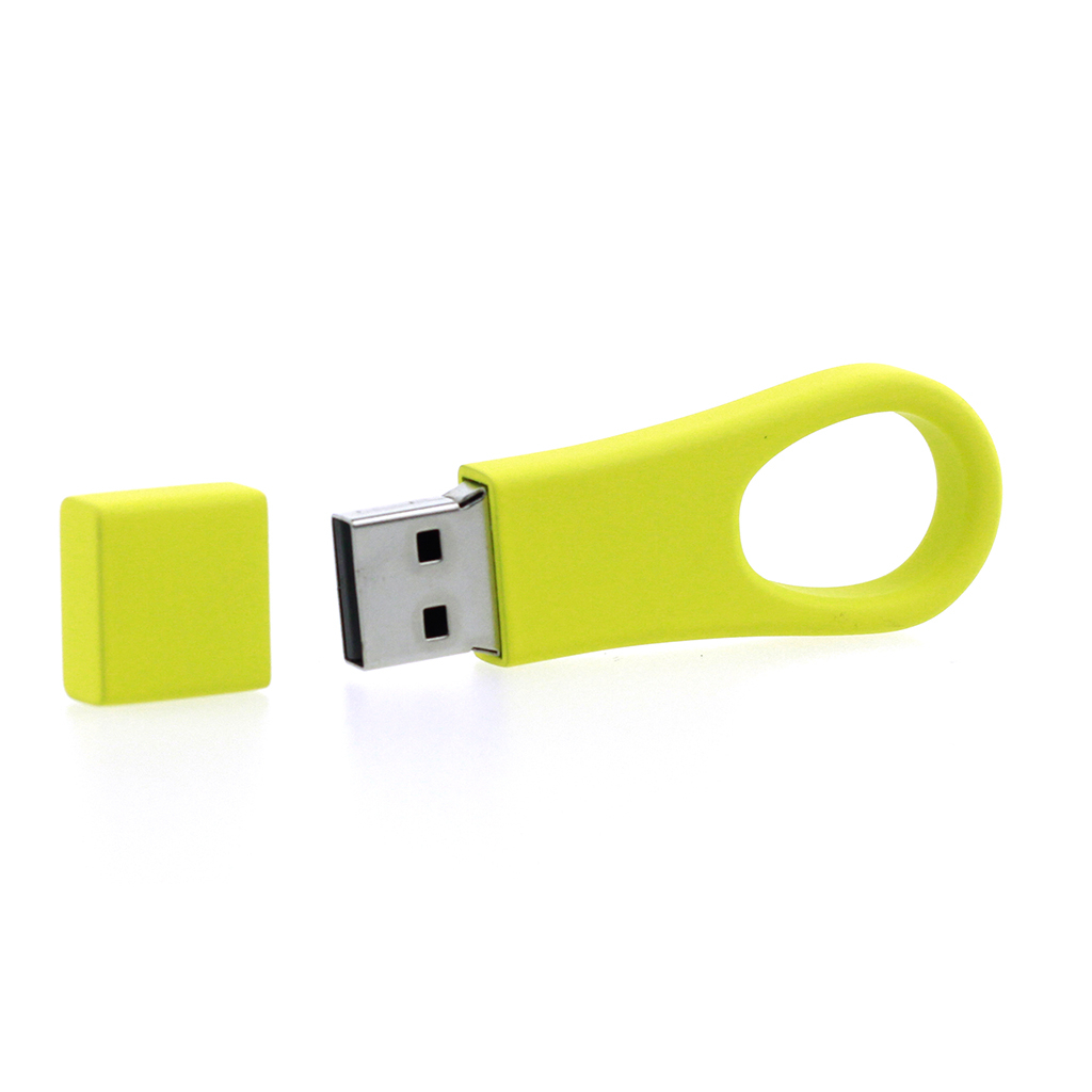 黃色圓環金屬隨身碟-