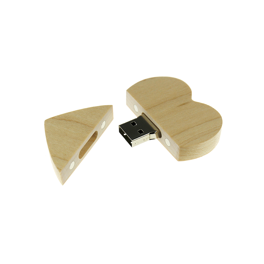 愛心木頭USB-