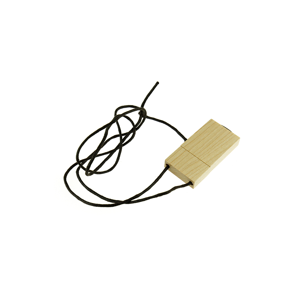 掛繩木頭隨身碟-