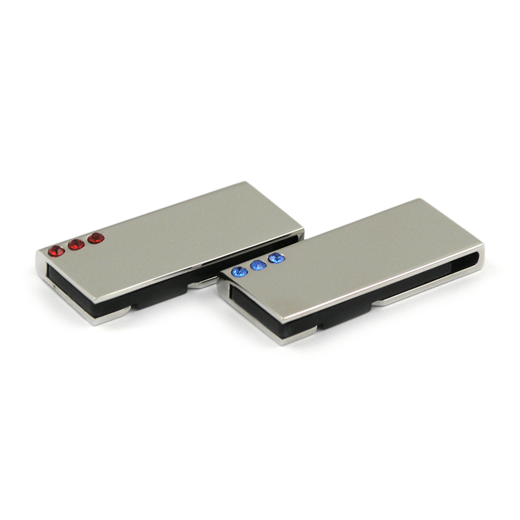 水鑽銀色迷你隨身碟 商務贈品-客製化贈品隨身碟